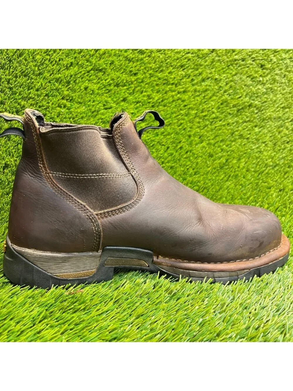 Georgia Boot Eagle One Mens Size 9.5W Brown Waterproof Chelsea Work Boots